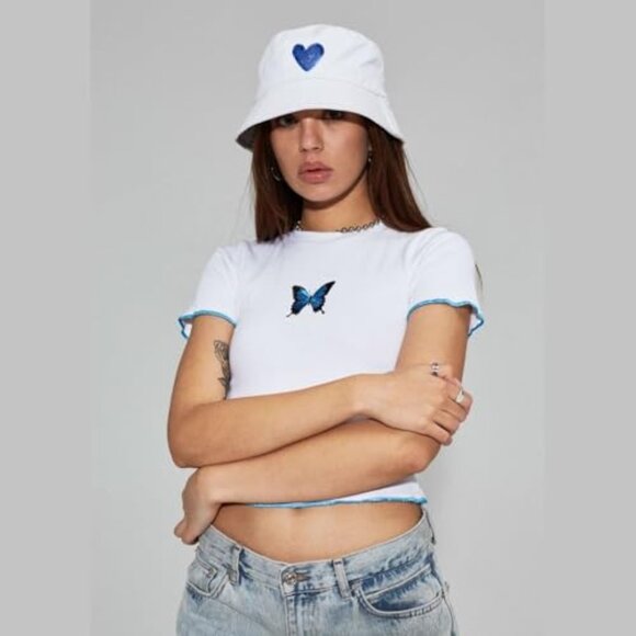 Floral Print Bucket Hat Unisex Retro Fashion Foldable Sun Protection main image 8
